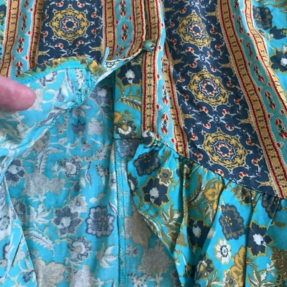 Band of Gypsies Boho Dublin Surplice Ruffled midi dress sz small - Picture 7 of 11